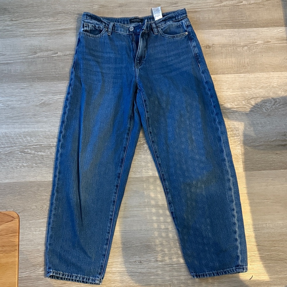 Banana Republic High Rise Women Jeans - Blue (barrel fit)